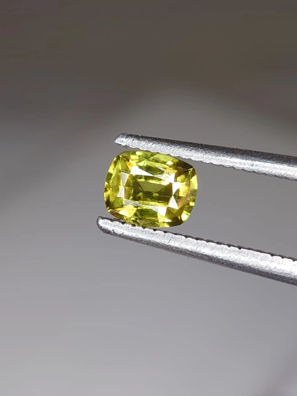 0.5ct Natural Cushion Faceted Demantoid Garnet from Pakistan — view 4